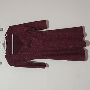 WOMEN'S MARRON GLITTER DRESS